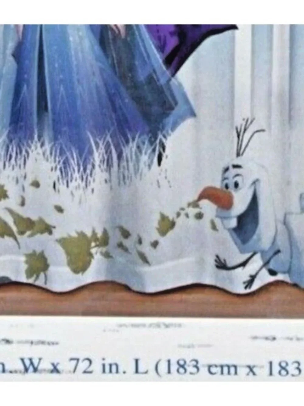 NWT Disney Frozen Elsa Anna Olaf Fabric Shower Curtain Hooks Set 13 Pc